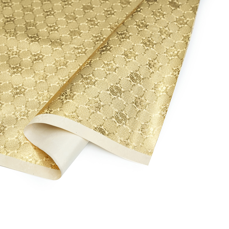 Glänsande guld faux läder för väska